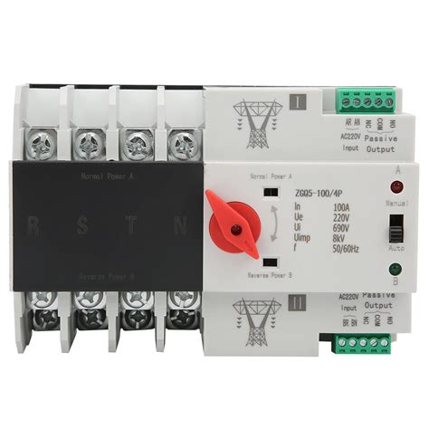 4P 220V Dual Power Automatic Generator Transfer Switch Electronic