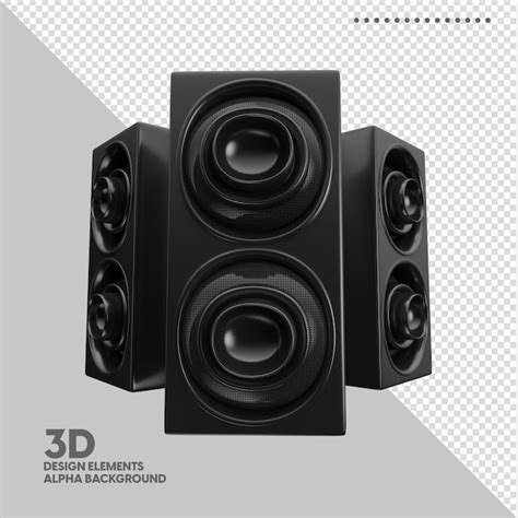 Premium Psd D Sound Box Isolated For Composition