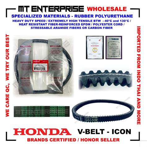 FREE MJL LED Honda CERTIFIED Thai QC Original V Belt Timing Belt ICON