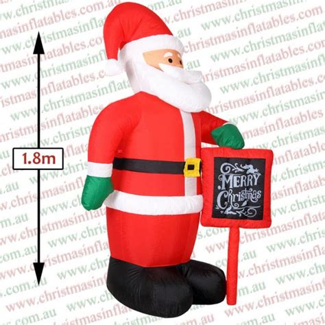 3m Santa With His Merry Christmas Sign Airfigs Inflatables