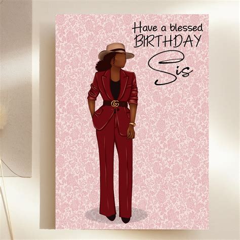 Black Greeting Cards Ethnic Card Black Sister Black Queen Card Black Girl Card Afro Hair