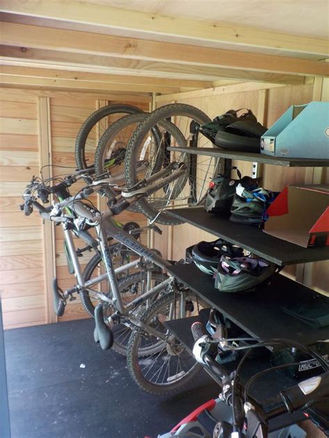 Practical bike storage for narrow spaces | Bike shed, Building a shed, Shed