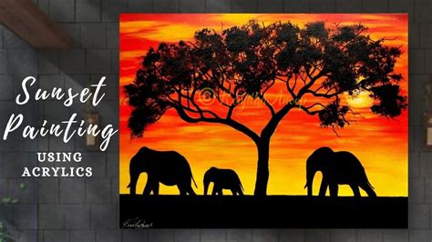 African Sunset Acrylic Paintings