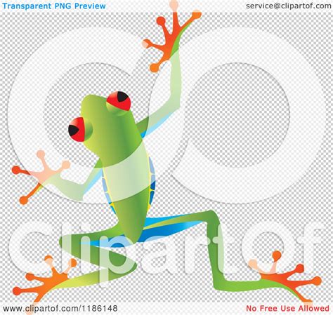 Clipart Of A Jumping Tree Frog Royalty Free Vector Illustration By