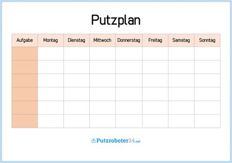 Putzplan Vorlage 8 Putzpläne für Paare WGs Singles Familien