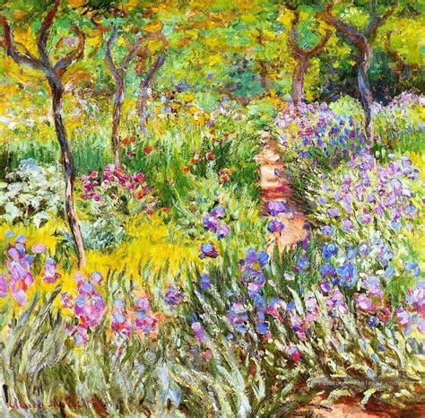 Le Jardin De Liris à Giverny Claude Monet Fleurs Impressionnistes