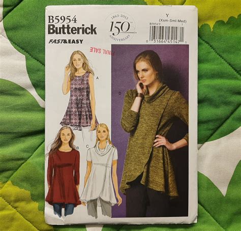 Butterick Sewing Pattern B Misses Tunic Etsy