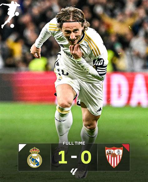 Real Madrid 1 0 Sevilla Luka Modric Gives Real Hard Fought Victory