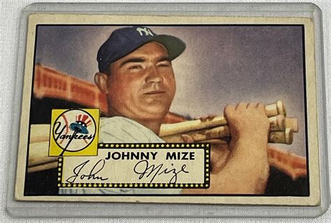 Lot Topps Set Break Johnny Mize New York Yankees Baseball Card