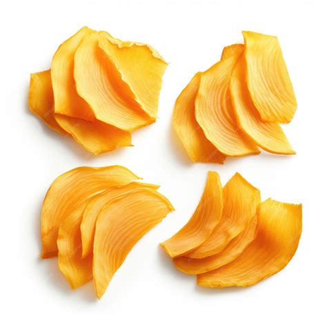 Premium Ai Image Dried Mango Slices Isolated On White Background