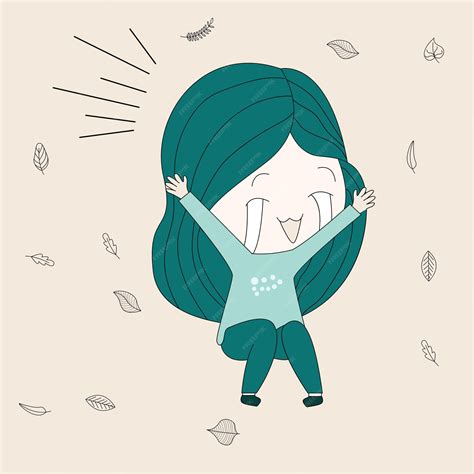 Premium Vector | Vector image of a beautiful girl sitting relaxed