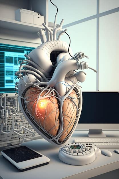 Premium Photo Creating Artificial Heart Medical D Printing Of Heart