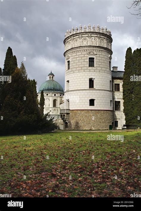 Noble Tower Of Krasiczyn Castle Zamek W Krasiczynie Near Przemysl