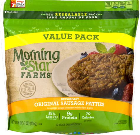 MorningStar Farms Veggie Sausage Patties, 12 ct / 1.33 oz - Kroger