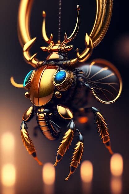 Premium Ai Image Steampunk Stag Beetle