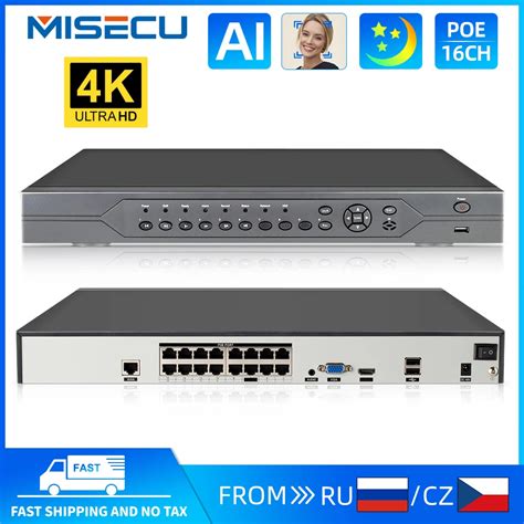 MISECU 16CH 5MP POE NVR 48V Real PoE NVR 5MP 3MP 4K Network Video