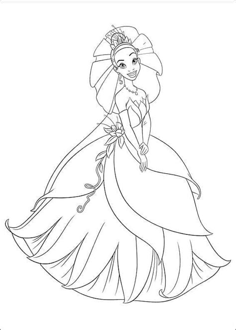 Coloriage Princesse Tiana Et Un Oiseau T L Charger Et Imprimer