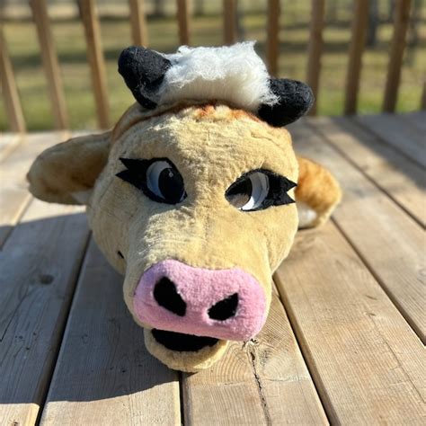 Cow Head Costume Etsy