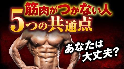 【筋トレ】最速で筋肉をつける5つの方法【筋肉がつかない人の5つの共通点】 Youtube