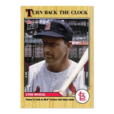 Stan Musial Mlb Topps Now Turn Back The Clock Card Pr