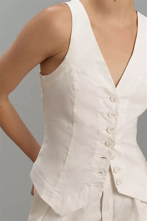 By Anthropologie Tailored Buttondown Vest Anthropologie