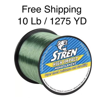 Stren High Impact Monofilament Fishing Line Hi Vis Green Yard