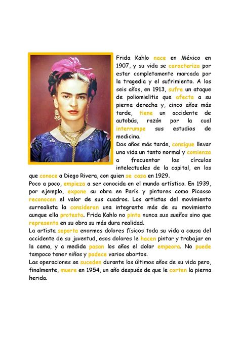 Comprension Escrita Frida Kahlo