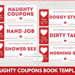 Naughty Coupons Template Printable Naughty Coupon Book Editable Sex Coupons Kinky Sex Coupons