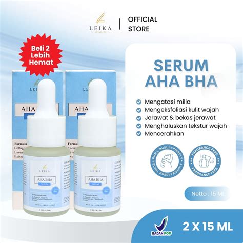 Jual Leika Skincare Serum Aha Bha Resmi Bpom Serum Khusus Milia Dan