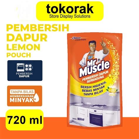 Jual MR MUSCLE KITCHEN LEMON REFILL POUCH 720 ML PEMBERSIH DAPUR