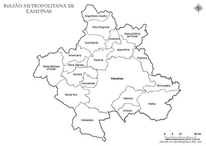 Mapas Da Regi O Metropolitana De Campinas Para Colorir