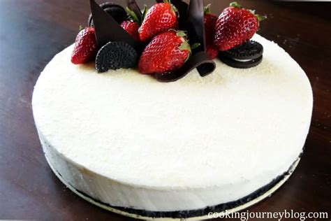 No Bake White Chocolate Mousse Cake - Cooking Journey Blog