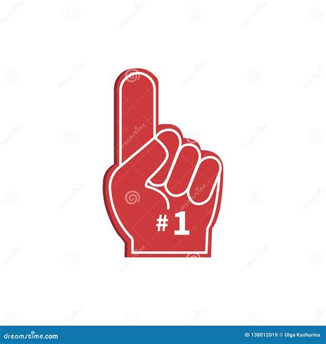 Icon Fan Logo Hand With Finger Up Stock Vector Illustration Of Cute