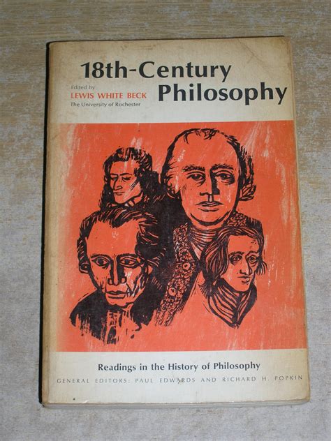 18th Century Philosophy By Lewis White Beck Fair Soft Cover 1966 1st