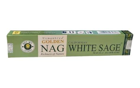 Incenso Massala Golden Nag S Lvia Branca White Sage Unidade Mercadolivre