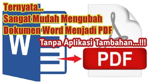 Cara Mengubah Dokumen Word Ke Pdf Tanpa Aplikasi Tambahan Jeftutor