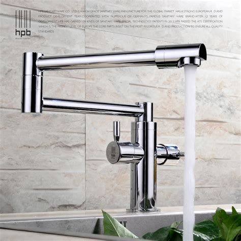 Copper Hot And Cold Double Pull The Pull Type Kitchen Faucet Wash Basin Sink Retractable Faucet