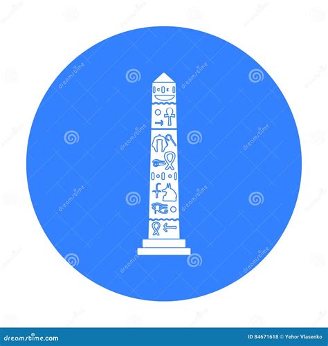 Luxor Obelisk Icon In Black Style Isolated On White Background Ancient