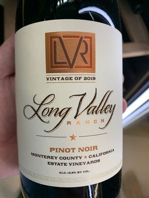 2018 Long Valley Ranch Pinot Noir USA California Central Coast