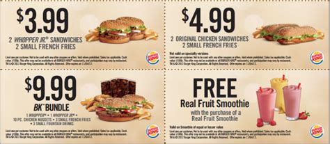 Free Printable Burger King Coupon And Codes