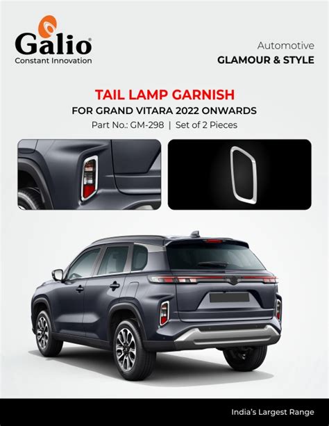 Buy Maruti Suzuki Grand Vitara Tail Lamp Garnish Chrome Finish