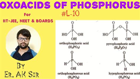 L Oxoacids Of Phosphorus For Iit Jee Neet Boards By Er Ak Sir