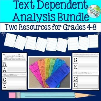 Text Dependent Analysis T D A Writing Bundle Grades Tpt