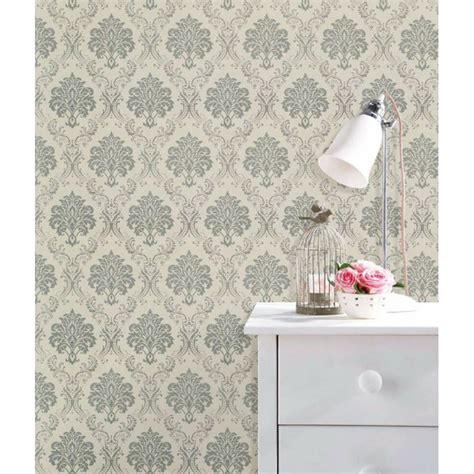 Jual Batik Abu Abu Wallpaper Sticker Dinding Motif Batik Abu Silver