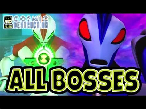 Ben 10 Ultimate Alien Cosmic Destruction All Bosses Boss Fights PS3