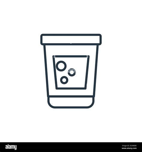 Water Glass Outline Vector Icon Thin Line Black Water Glass Icon Flat