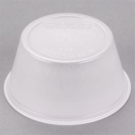 Solo P325N 3 25 Oz Translucent Polystyrene Souffle Cup Portion Cup