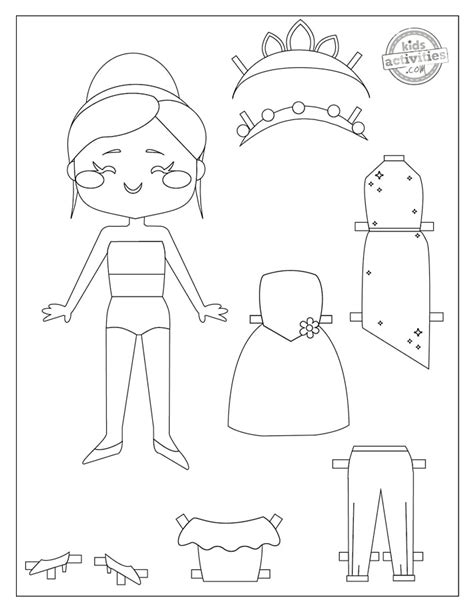 Free Dress Up Paper Dolls Coloring Pages Kids Activities, 40% OFF