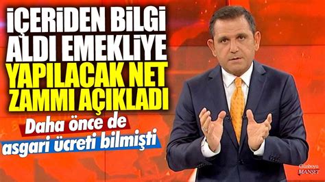 Fatih Portakal I Eriden Bilgi Ald Emekliye Yap Lacak Net Zamm