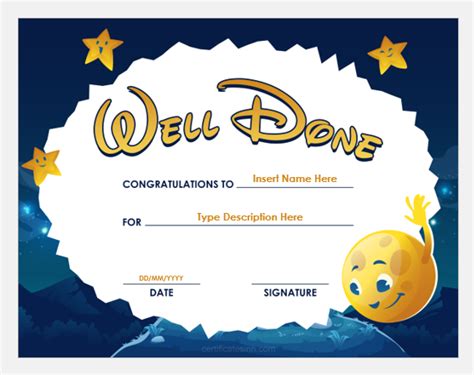 Well Done Certificate Templates for Word | FREE Download